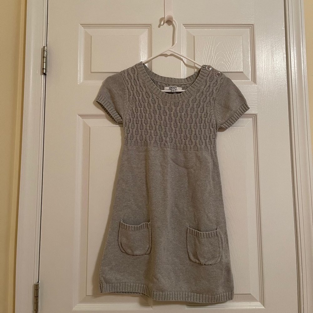 Cute gray DKNY sweater dress !